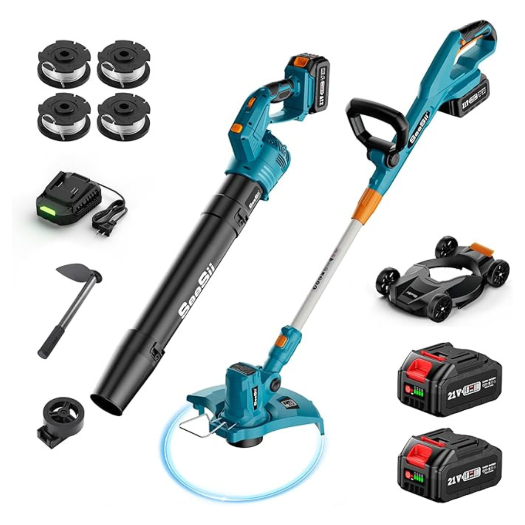 3-In-1 Cordless Electric Trimmer & Leaf Blower Combo Kit