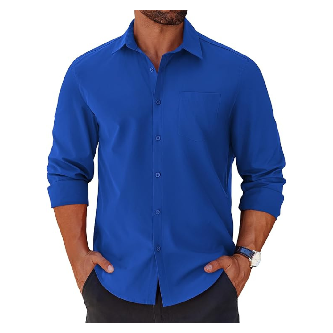 COOFANDY Men's Untucked Dress Royal Shirt (Various)