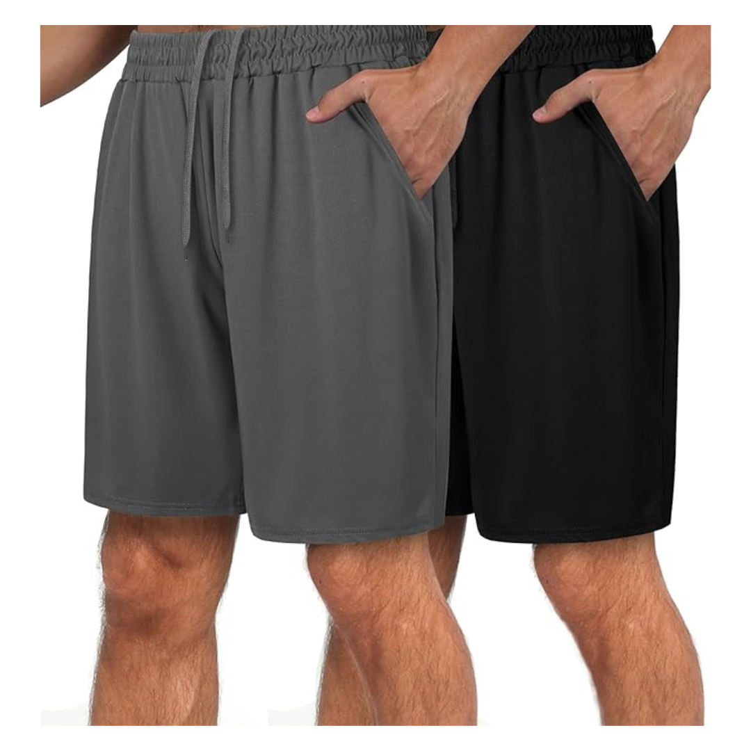 2-Pack Barjneel Men's Athletic Gym Basketball Shorts
