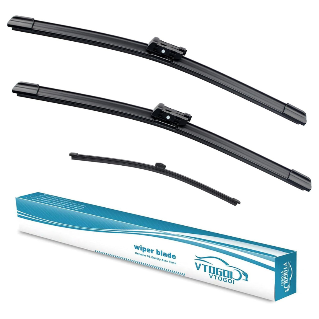 Set of 3 Vtogoi Rear Windshield Wiper Blades Set
