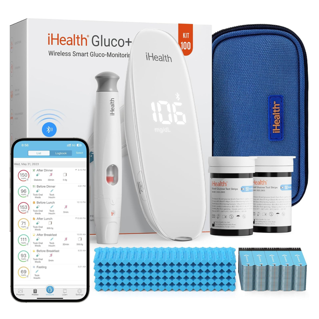 iHealth Gluco+ Wireless Blood Glucose Monitor Kit