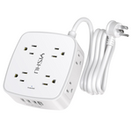 6ft Surge Protector Power Strip With 8-Outlets & 4-USB Ports