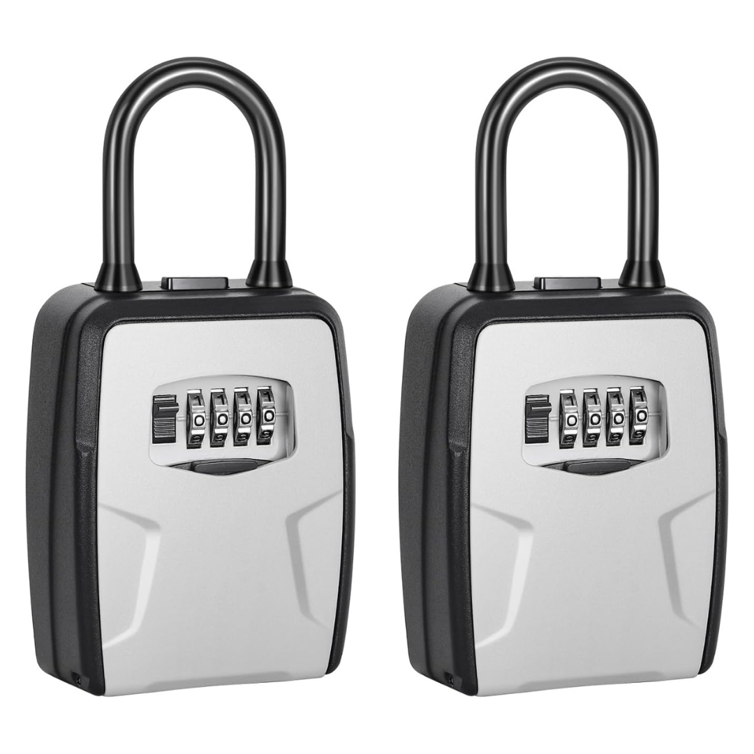 2-Pack Fayleeko Portable Resettable Code Key Lock Box