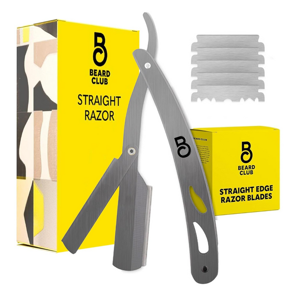 The Beard Club Straight Razor With 5 Replaceable Stainless Steel Blades