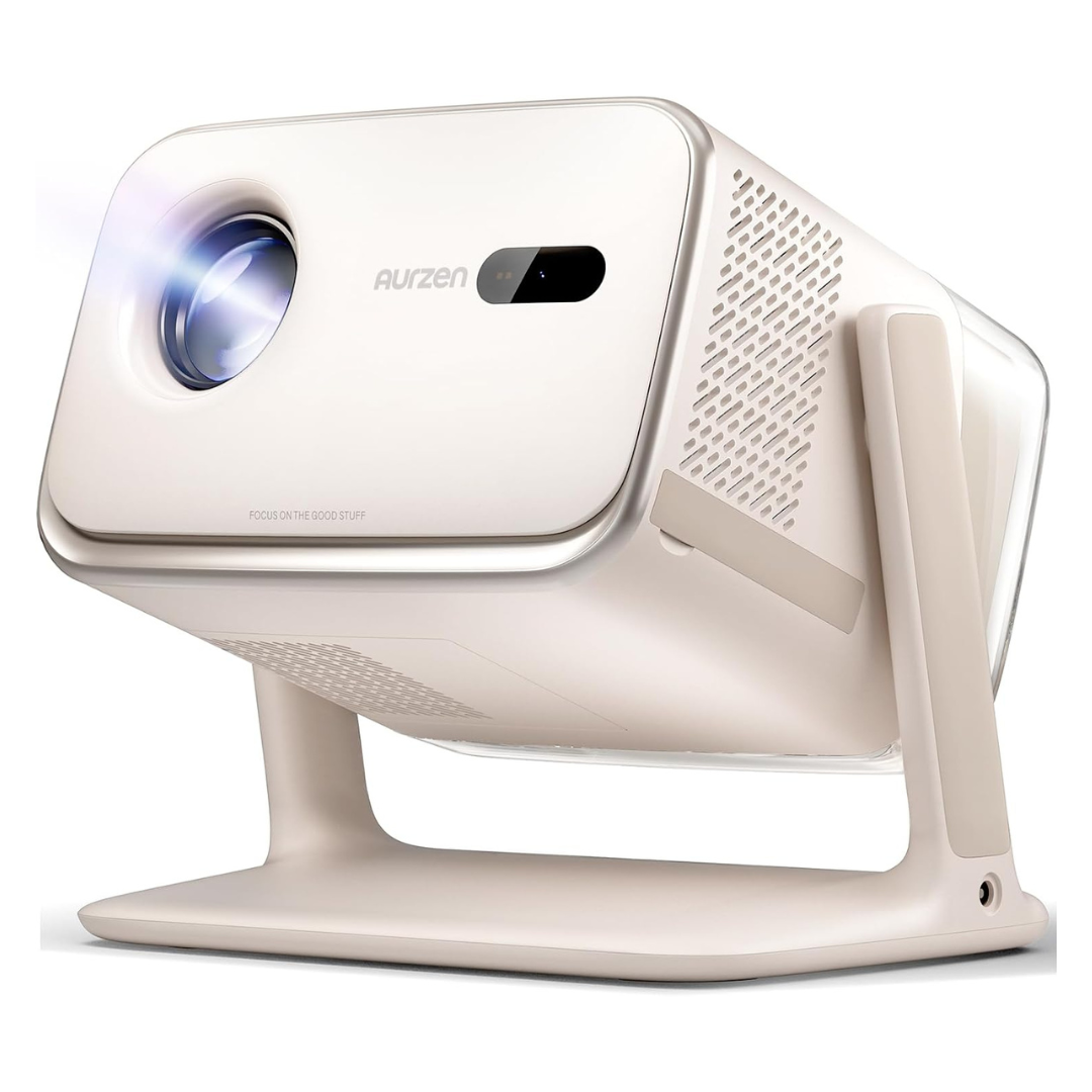 Aurzen 500 ANSI Lumens BOOM Mini Google TV 4K Smart Projector
