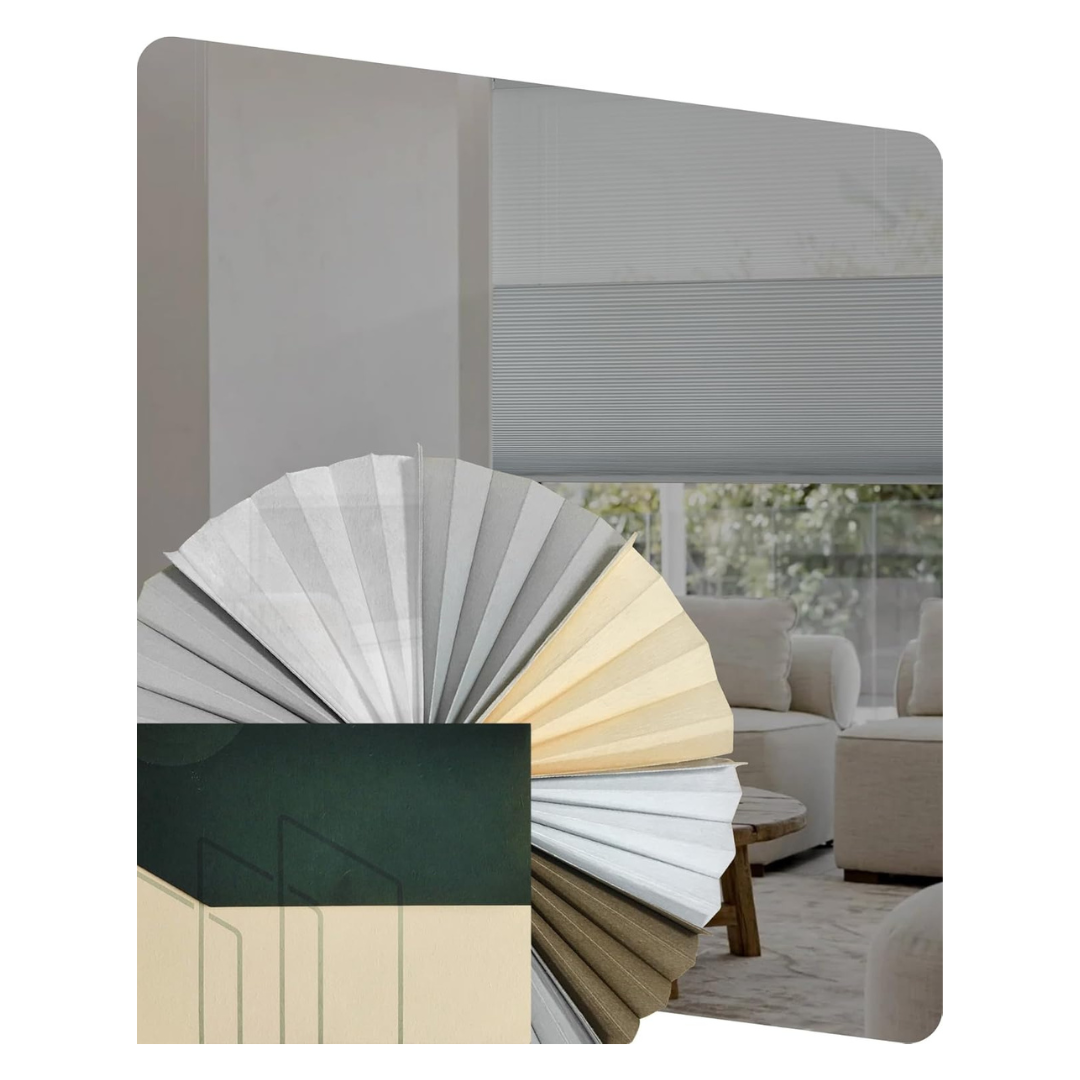 Motorized Cellular Shades Filtering Honeycomb Blinds
