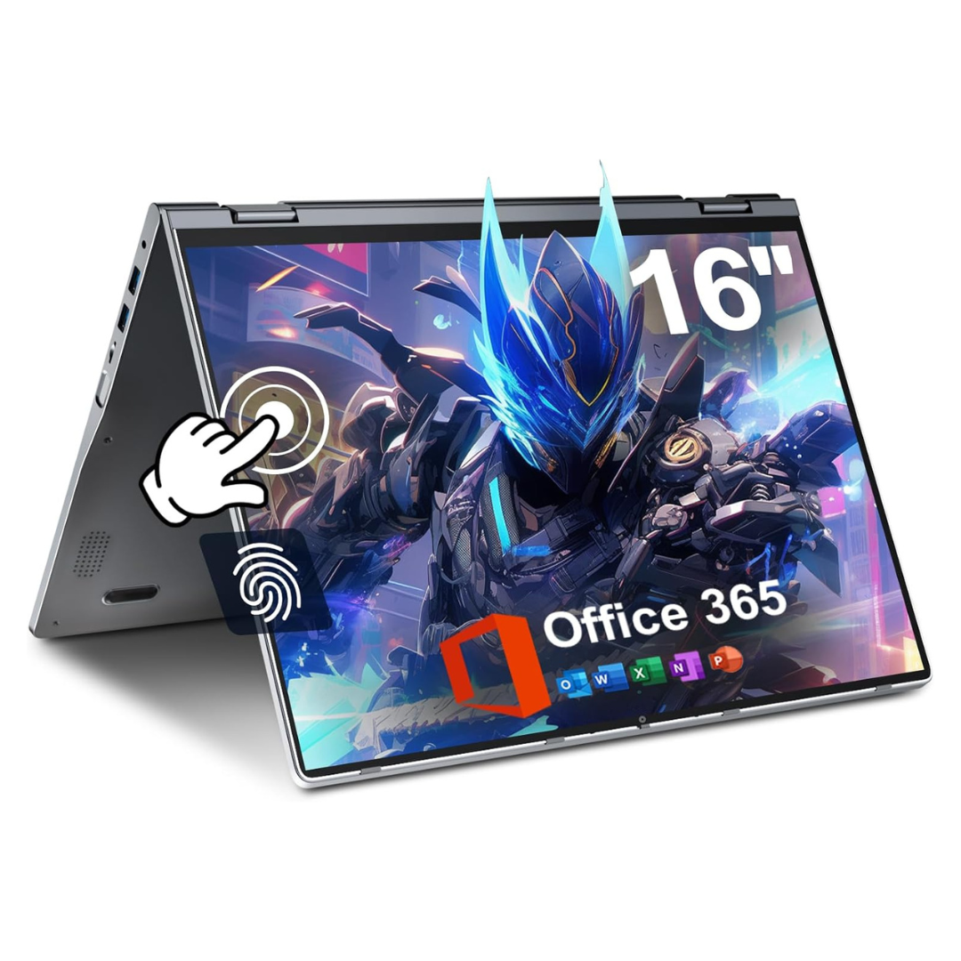 Jumper J1 16" FHD+ Touch 2-in-1 Laptop (Intel Celeron N5095 / 16GB RAM / 640 SSD)