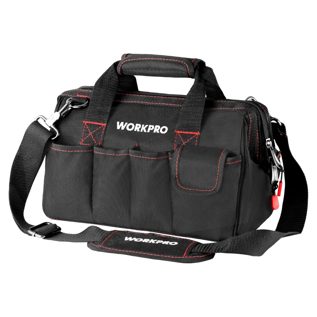 Workpro 12" Close Top Wide Mouth Storage Tool Bag