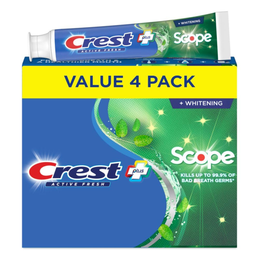8-Count 5.5oz Crest Complete Active Fresh + Whitening Toothpaste