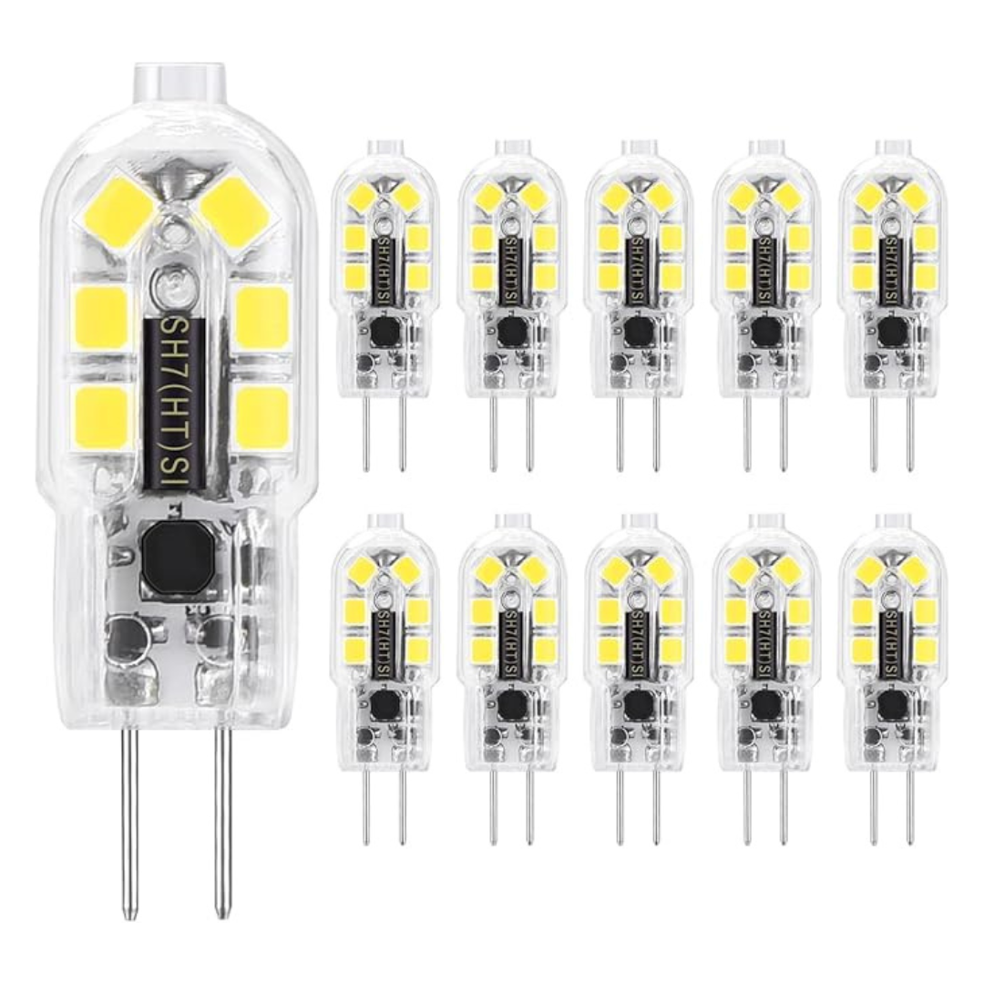 10-Pack 12V 20 Watt Halogen G4 LED Bulb