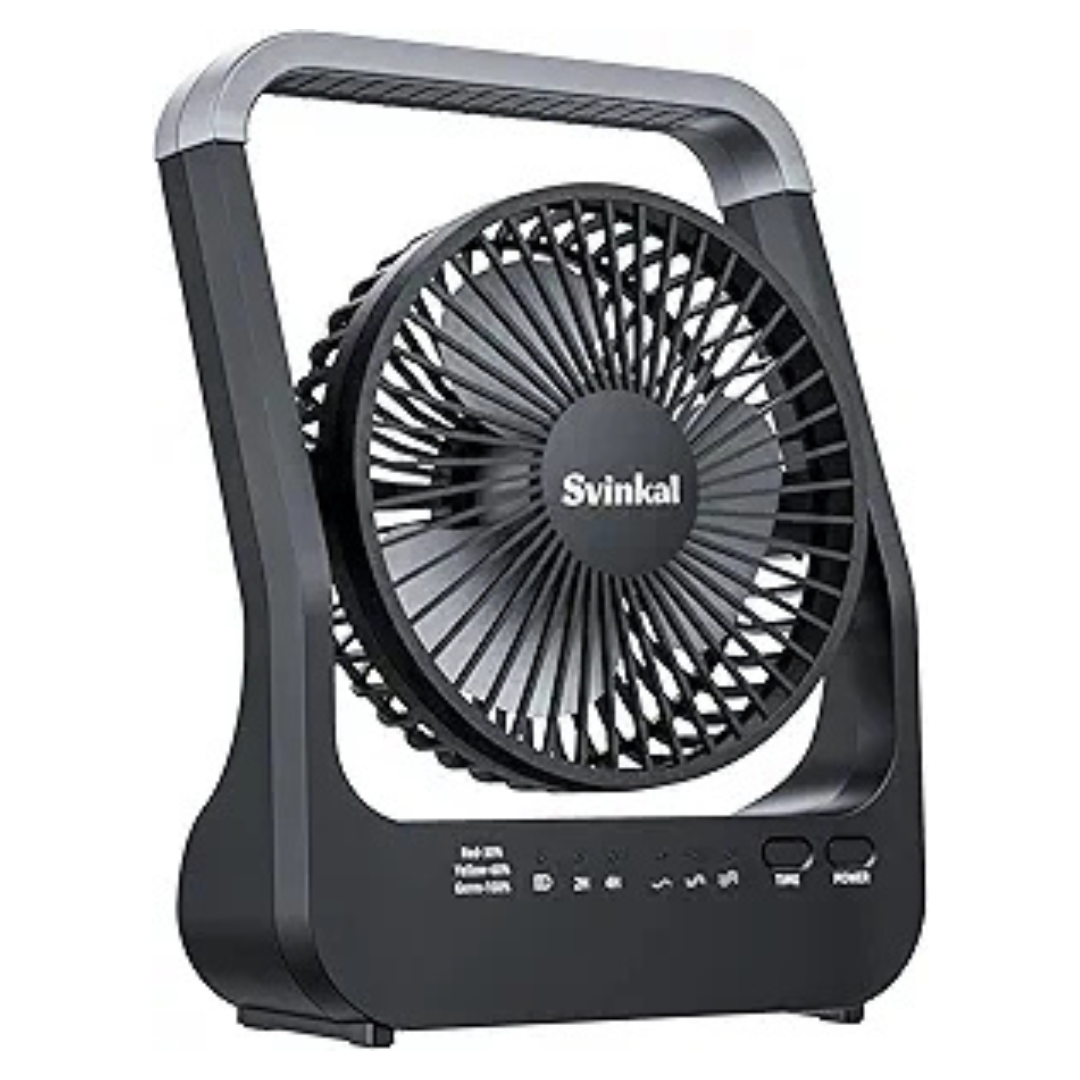 Battery Powered 10000mah 180 deg Rotation Portable Desk Fan