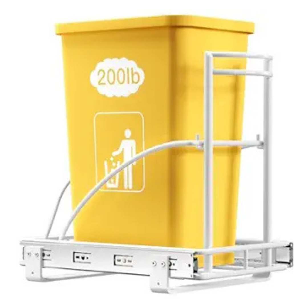 7-13 Gal Single Pull-Out Trash Can for Under Cabinet