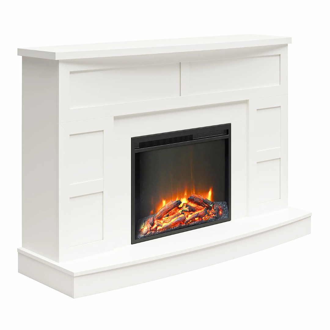 Ameriwood Home Barrow Creek Mantel w/ Fireplace TV Console