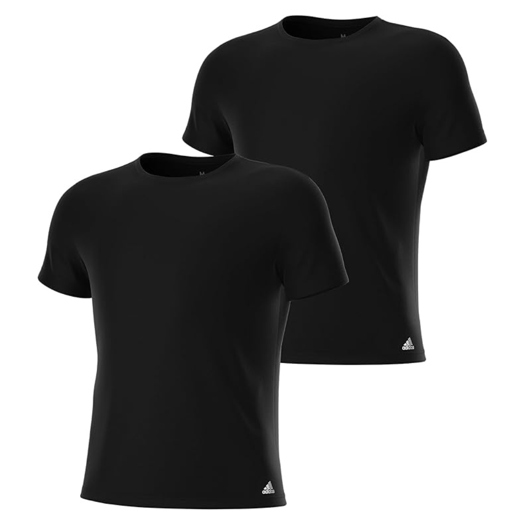 2-Pack adidas Men's Stretch Cotton Crew Neck Undershirt