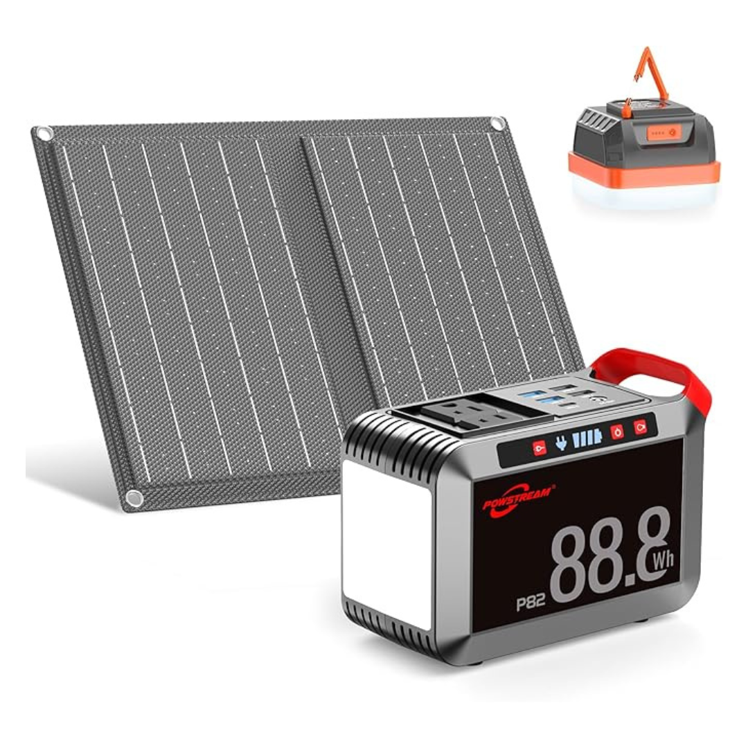 24,000mAh Solar Generator with 120W AC Outlet