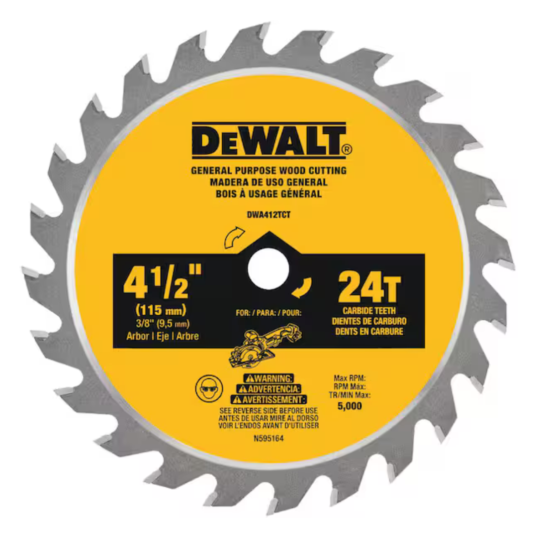 Dewalt ATOMIC 4-1/2 in. 24-Tooth Circular Saw Blade