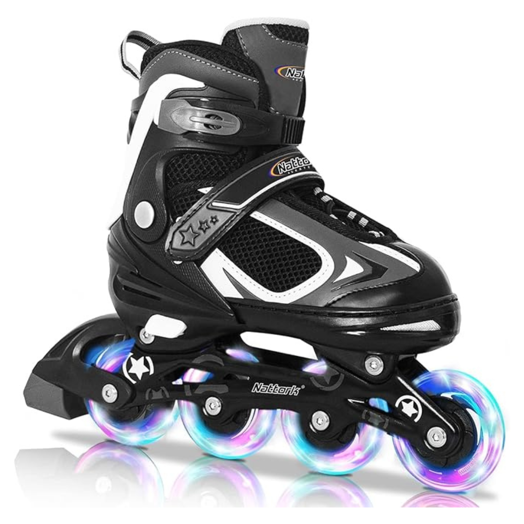 Blade Roller Illuminating Black Inline Skates with Light Up Wheel