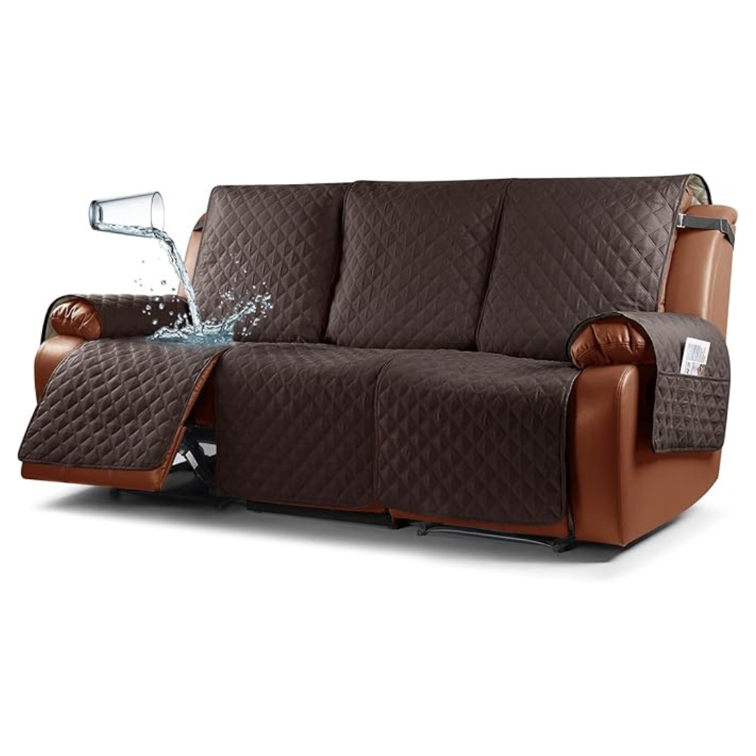 Waterproof Washable Recliner Sofa Cover with Elastic Straps Pocket