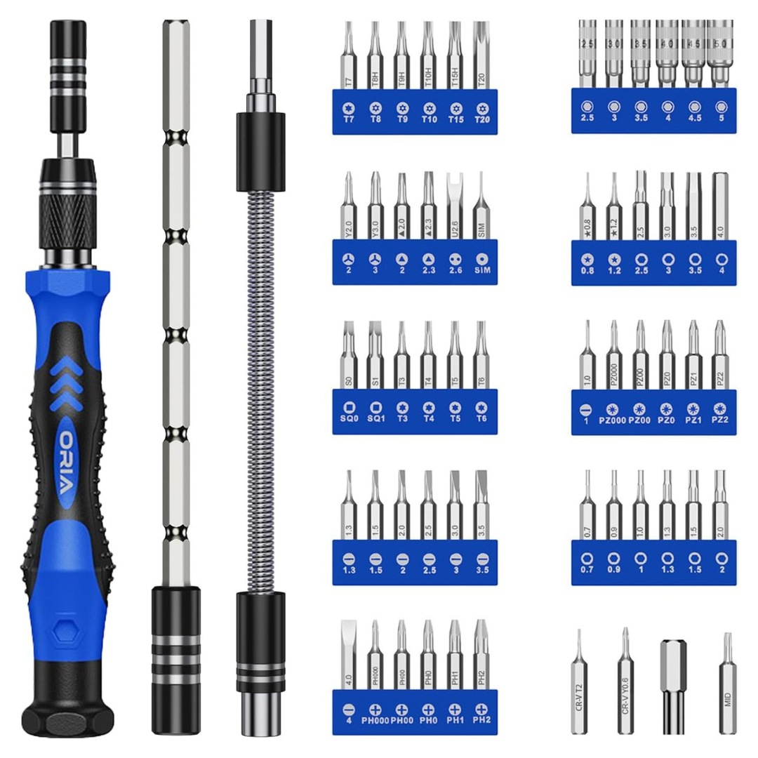 60-in-1 Precision Screwdriver Kit With 56 Bits Set