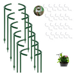 12-Pack Half Round Plant Support With 20-Pieces Plant Garden Clips