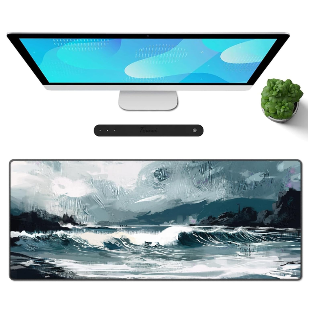 Galdas Non-Slip Rubber Keyboard Mouse Pad (31.5" x 11.8" x 0.08")
