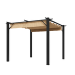 Aoxun 10x12-Foot Retractable Pergola With Sun-Proof Canopy