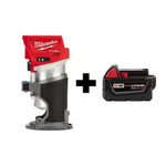 Milwaukee M18 FUEL 18V Lithium-Ion Compact Router W/ 5.0 Ah Battery