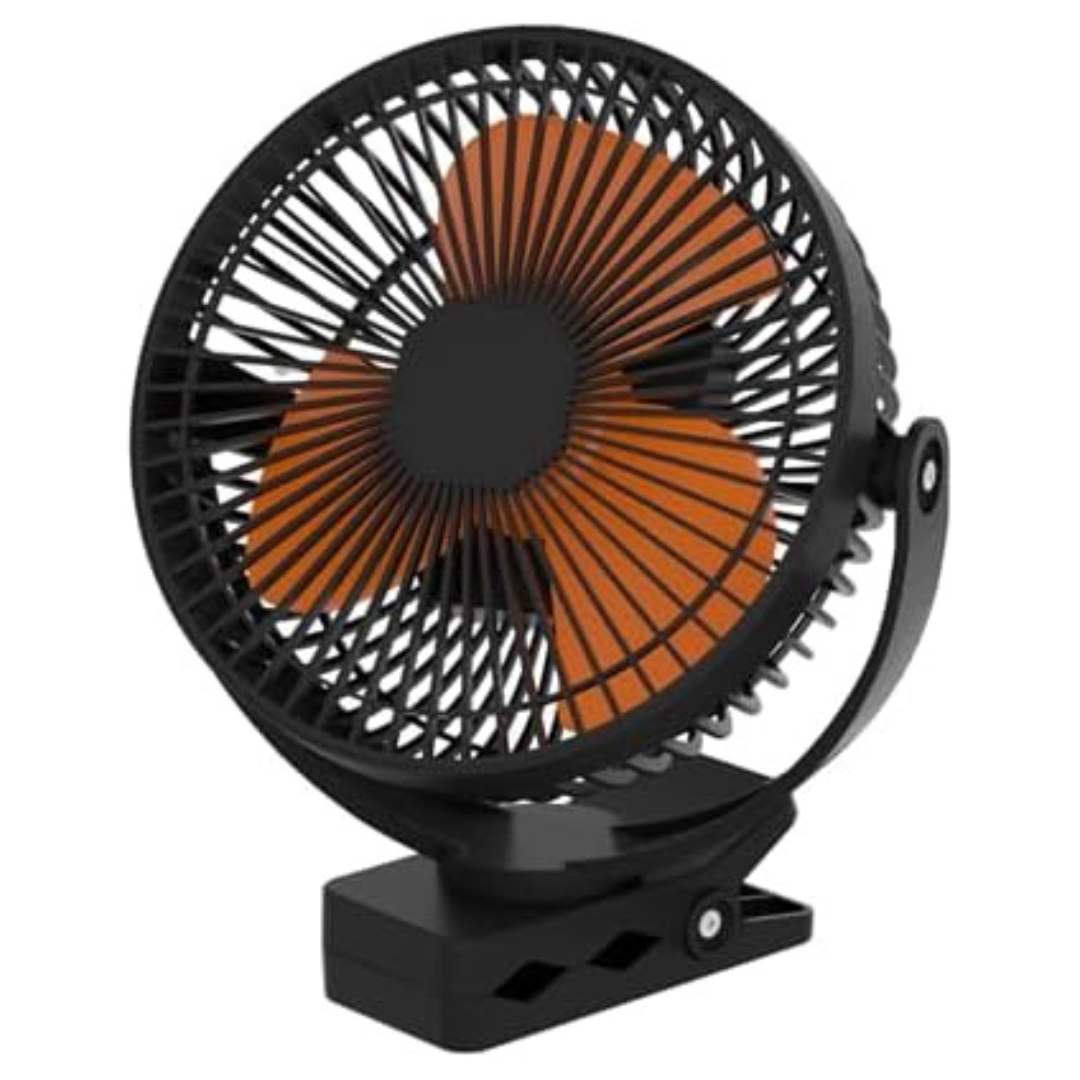 8" Modern 10000mAh Rechargeable Portable Clip on Fan w/ 3 Speeds