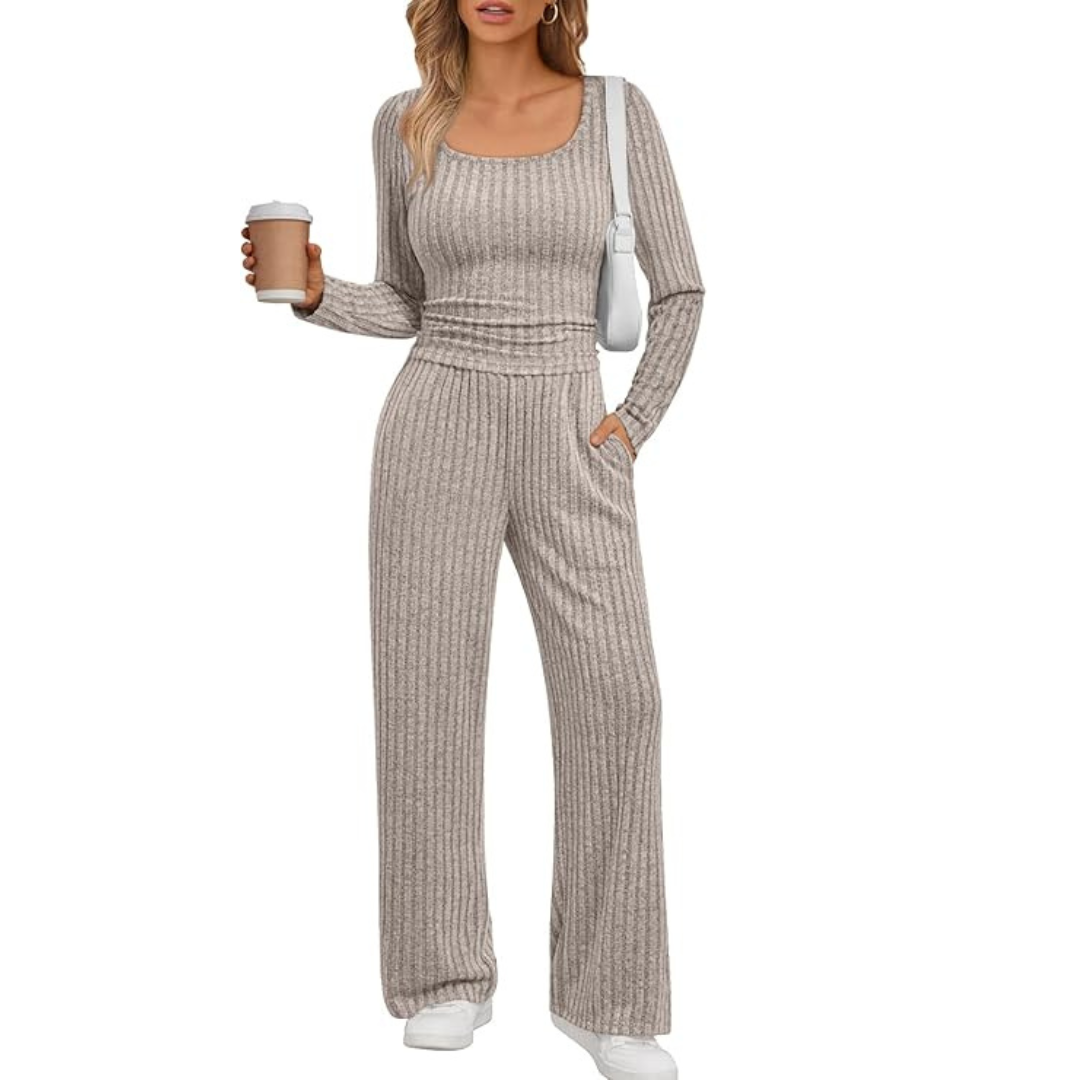 2-Piece Women's Long Sleeve Lounge Sets (various colors)