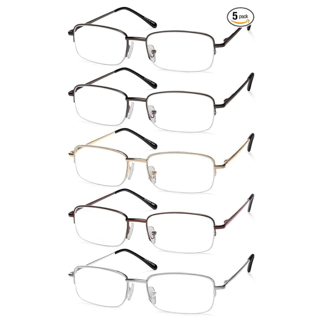 5-Pack Unisex Reading Glasses
