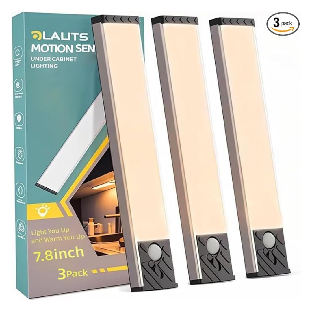 7.8" Rechargeable Motion Sensor Under Cabinet LED Light (2 Colors)