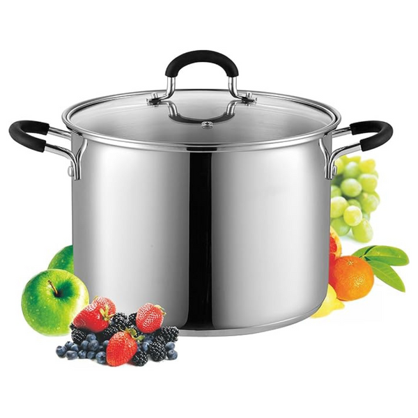 8-Qt Cook N Home Stainless Steel Stockpot w/ Lid & Stay-Cool Handles
