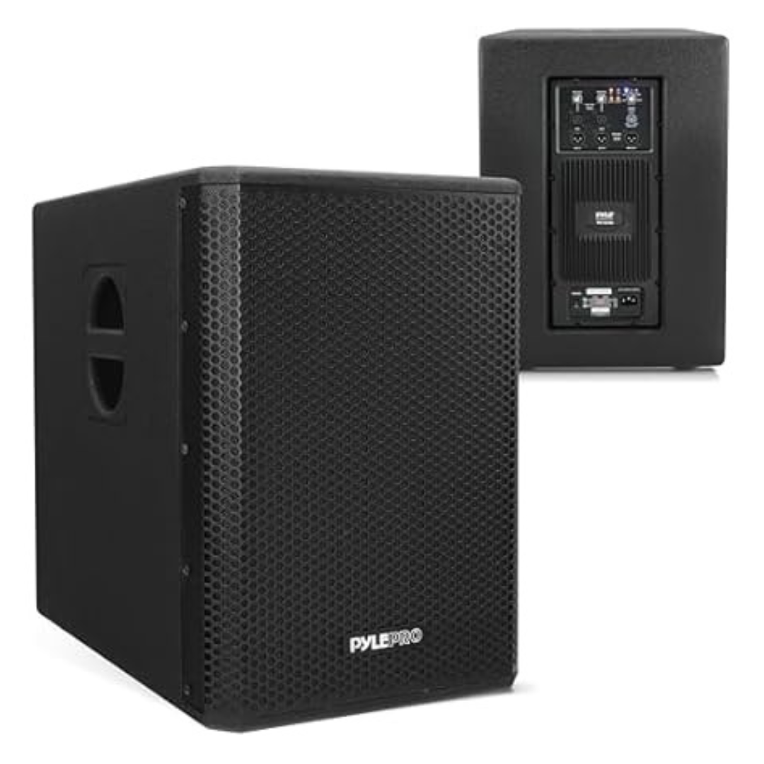 Pyle 1600 Watt Box Subwoofer Speaker System Set with DSP