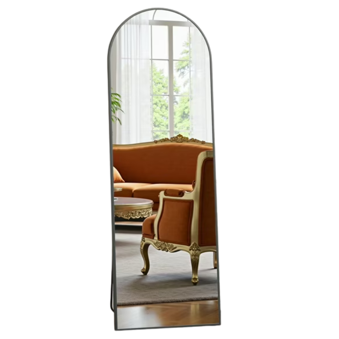 59"x16" EDX Arched Full Length Mirror (Black or Gold)