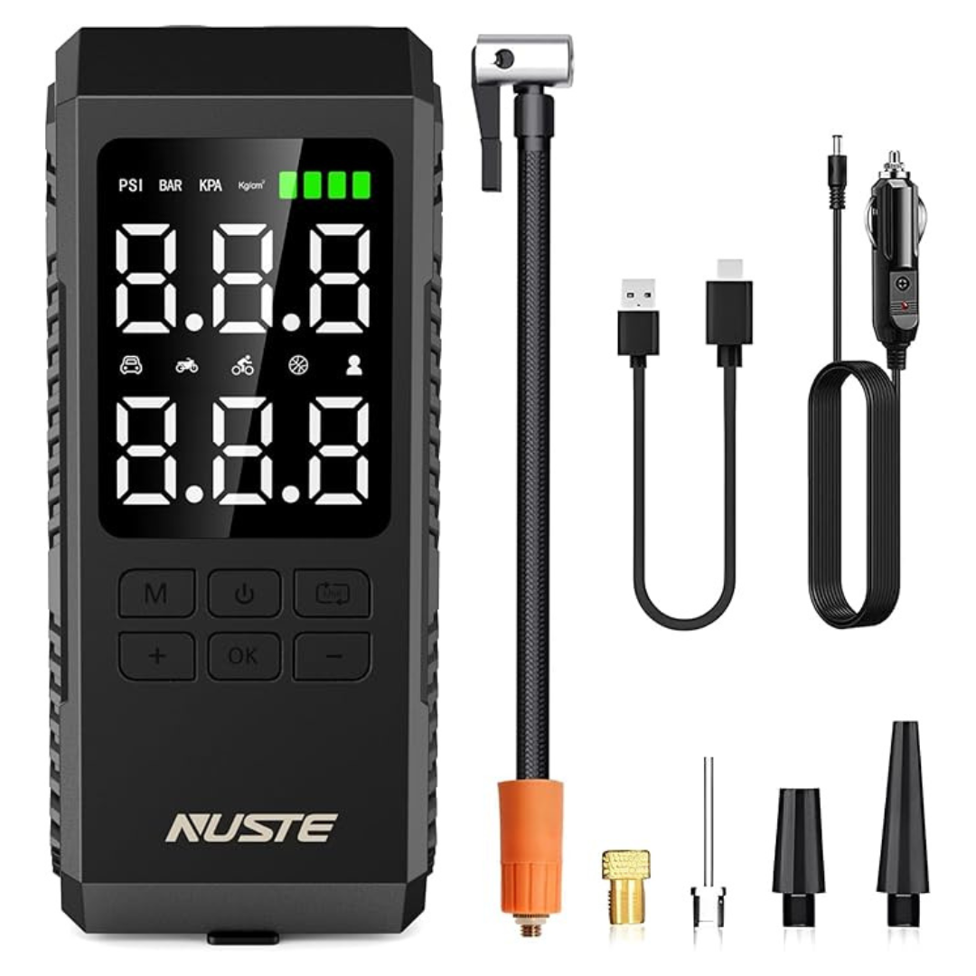 150PSI Car Tire Inflator Portable Air Compressor Pump w/ LED Light