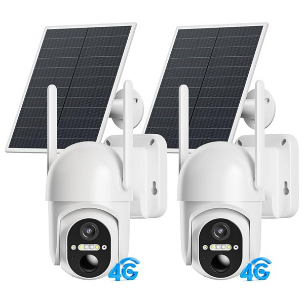 2-Pack Elysoo Solar Powered 4G LTE Cellular Security Camera