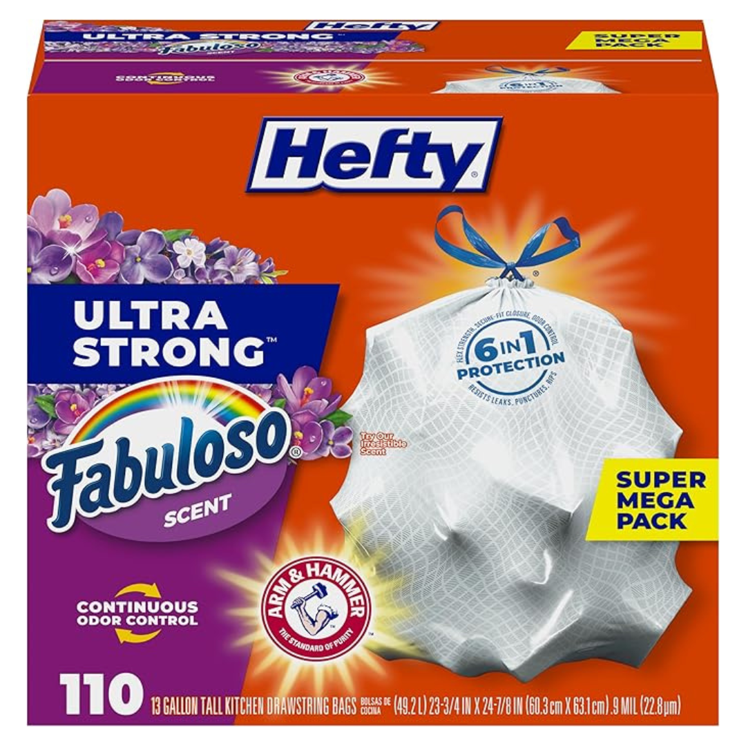 Hefty Ultra Strong 13 Gallon Tall Trash Bags (110 Bags)