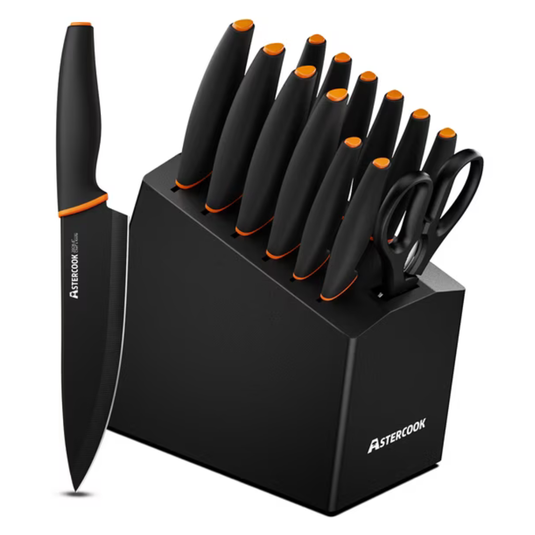 14-Piece Kitchen Knife Set With Block