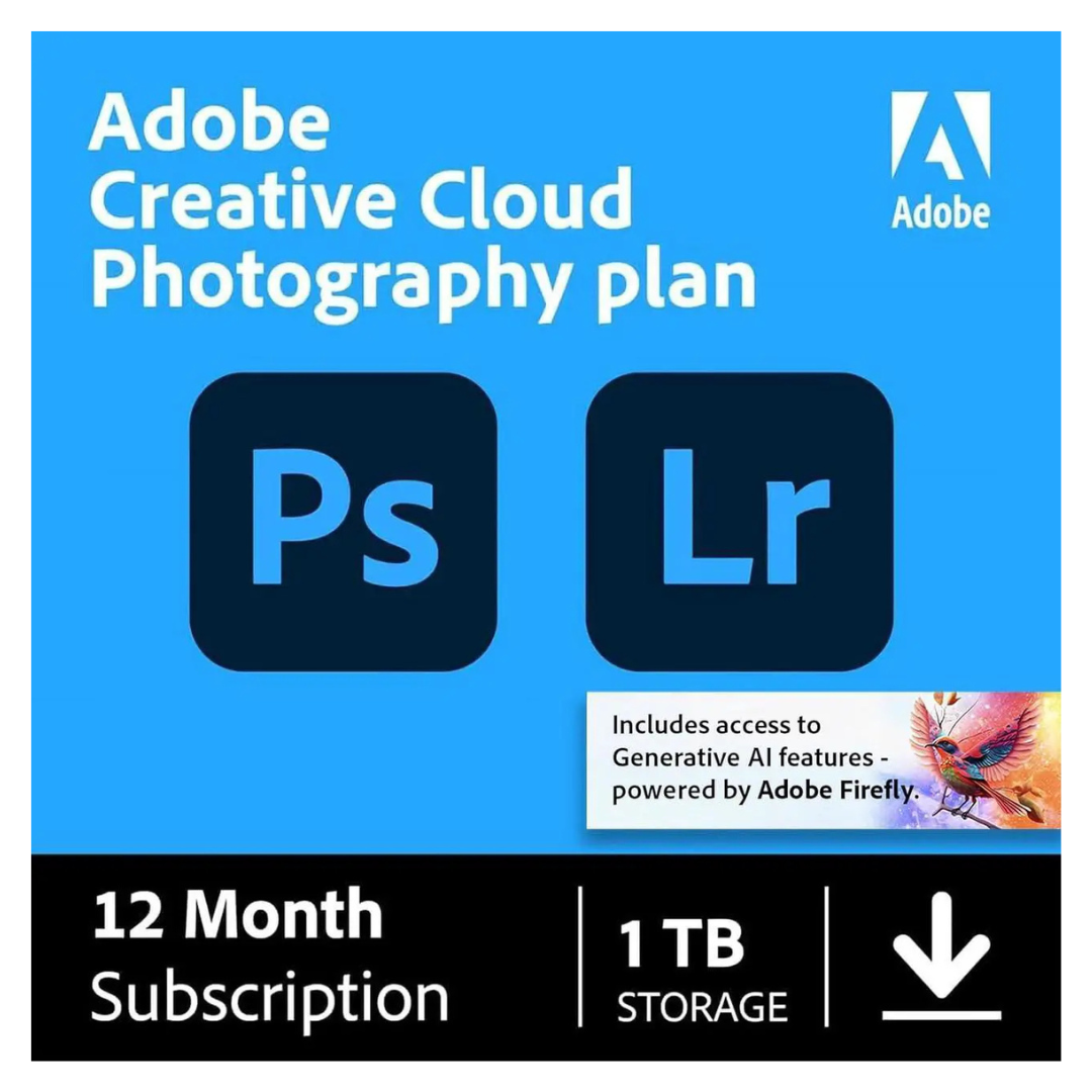 1-Year Adobe Creative Cloud Photograpy Plan 1TB Cloud Storage (Digital Download)