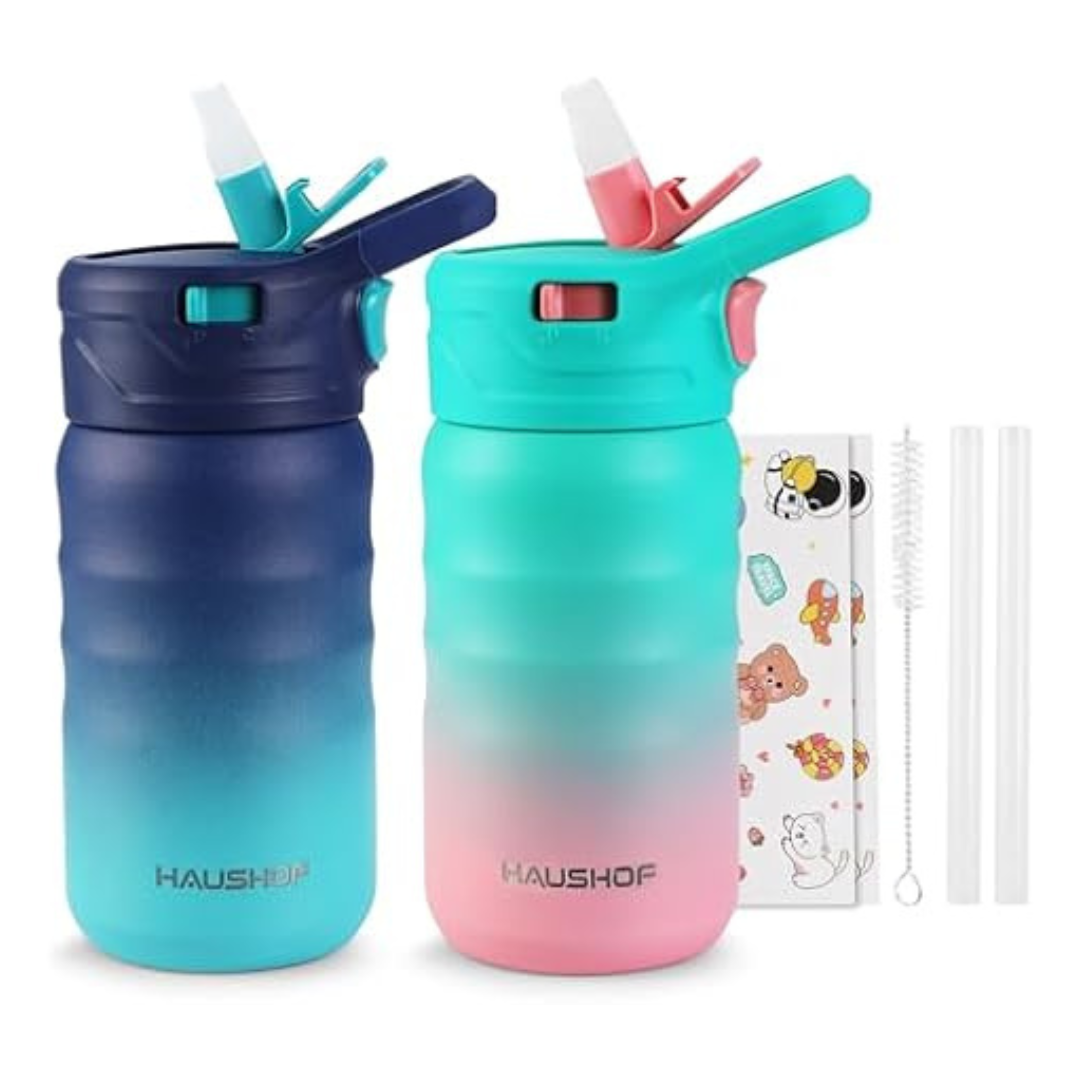 2-Pack 12 Oz Vacuum Double Wall Insulated Kids Water Bottle
