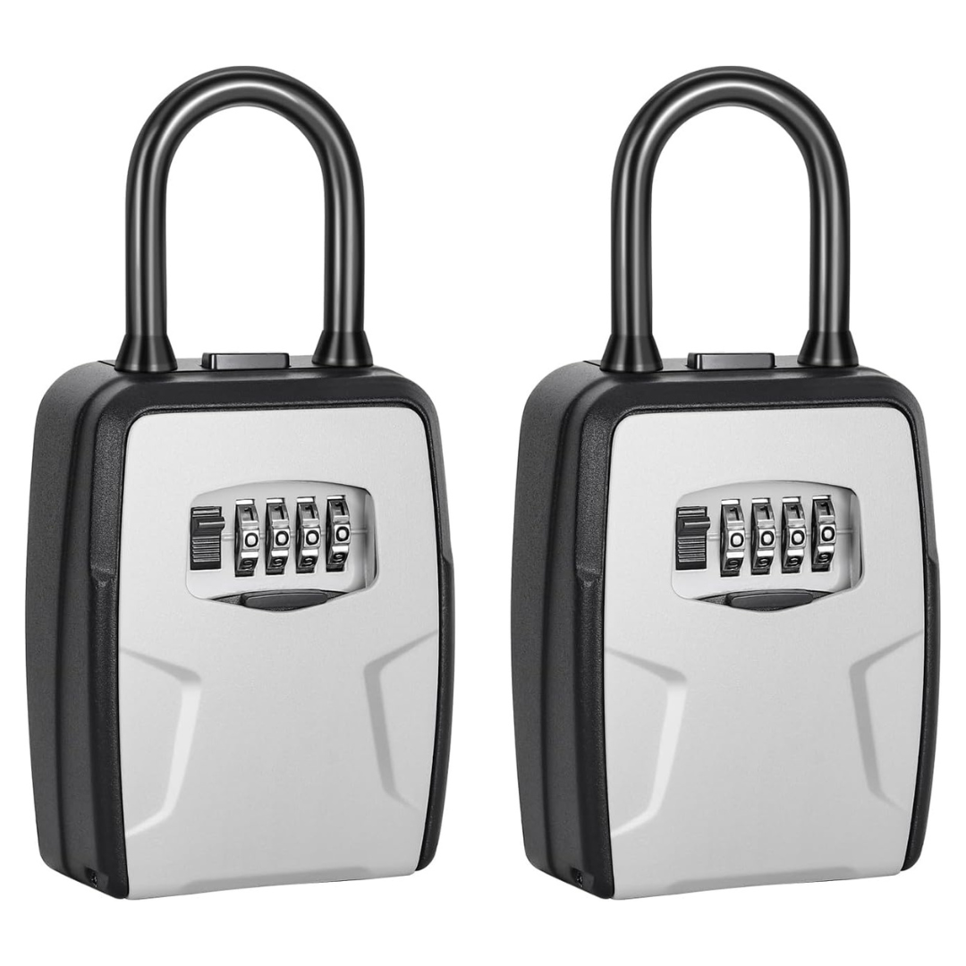 2-Pack Fayleeko Portable Resettable Code Key Lock Box