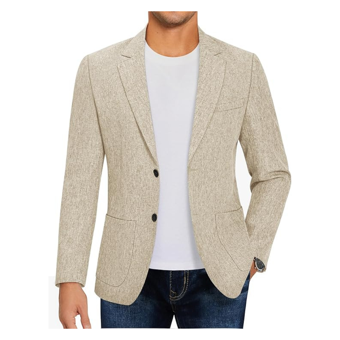 COOFANDY Linen Summer Stylish Linen Business Blazer
