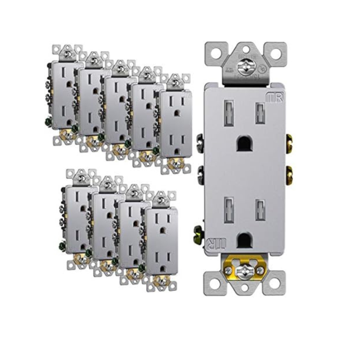 10-Pack Enerlites Elite 15A 125V Receptacle Outlet