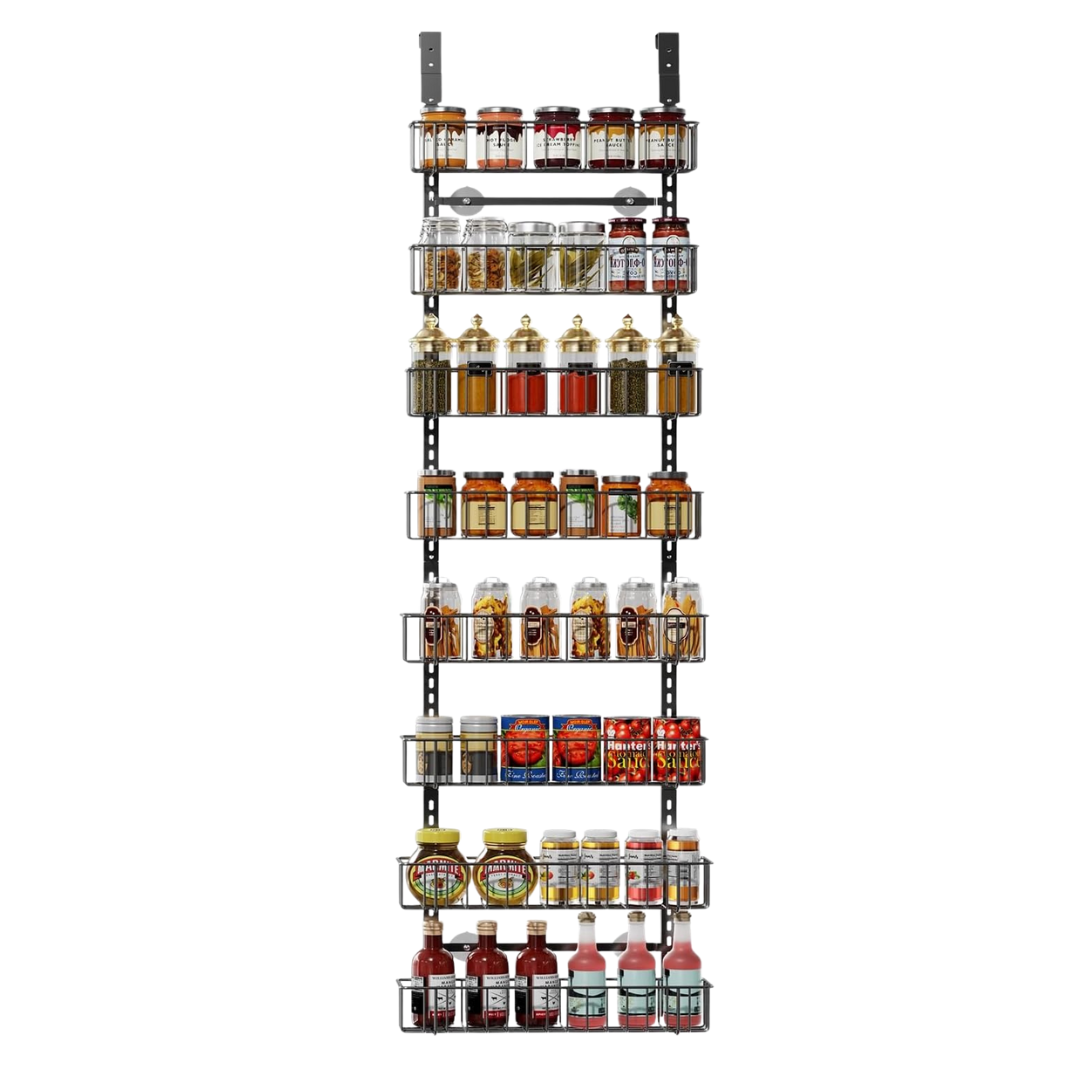 Delamu 8-Tier Adjustable Hanging Spice Rack Organizer