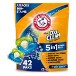 42-Count Arm & Hammer Plus OxiClean 5-in-1 Laundry Detergent Power Paks