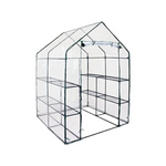 Sunnydaze Outdoor Walk-in Greenhouse With 4 Shelves