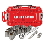 24 Piece Craftsman 1/4" Drive SAE/Metric Mechanics Tool Set (CMMT12028)