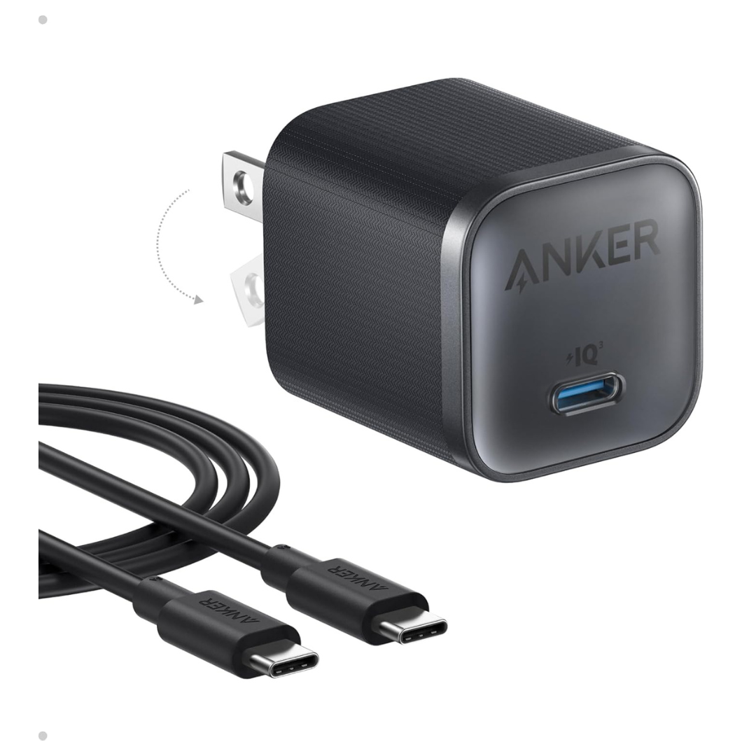 Anker Nano 45W Type C Charger With 6" Cable (2 Colors)