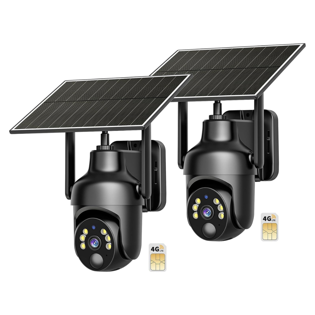 2-Pack Tefrio Cellular Night Vision Security Cameras
