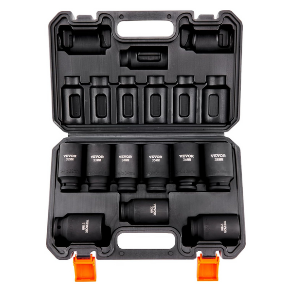 9-Piece Vevor 1/2" Drive Impact Socket Set